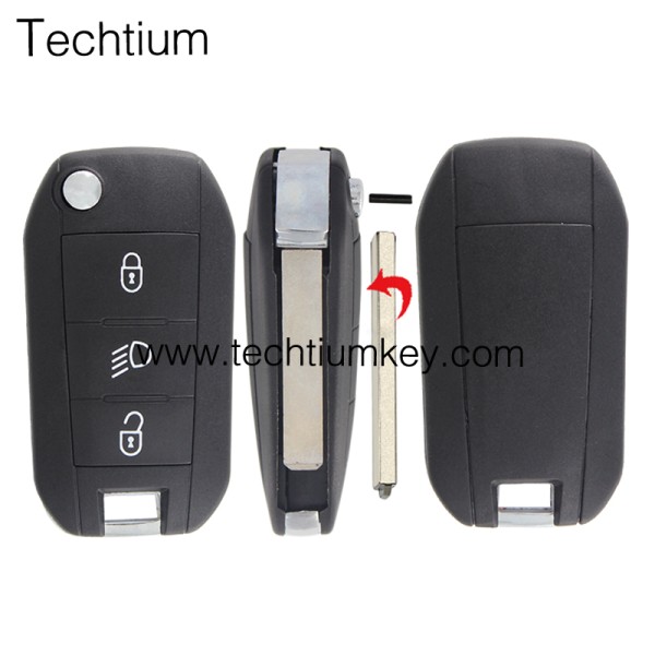 307 blade Light button 3 button remote key shell for Citroen